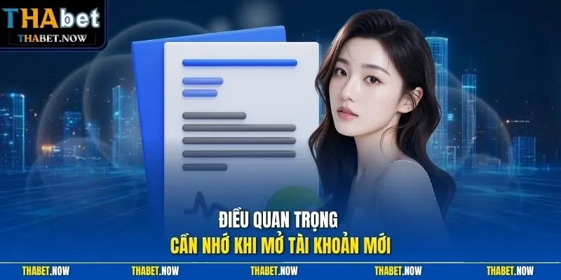 Điều quan trọng cần nhớ khi mở tài khoản mới